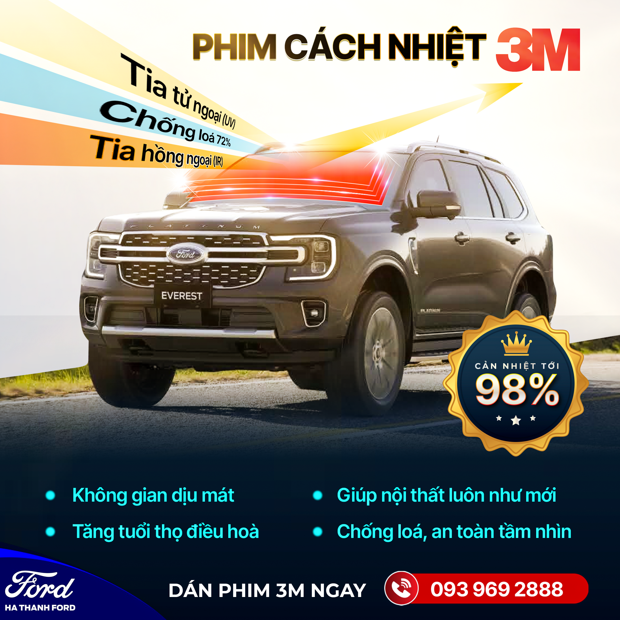 Phim cách nhiệt 3M cho ô tô