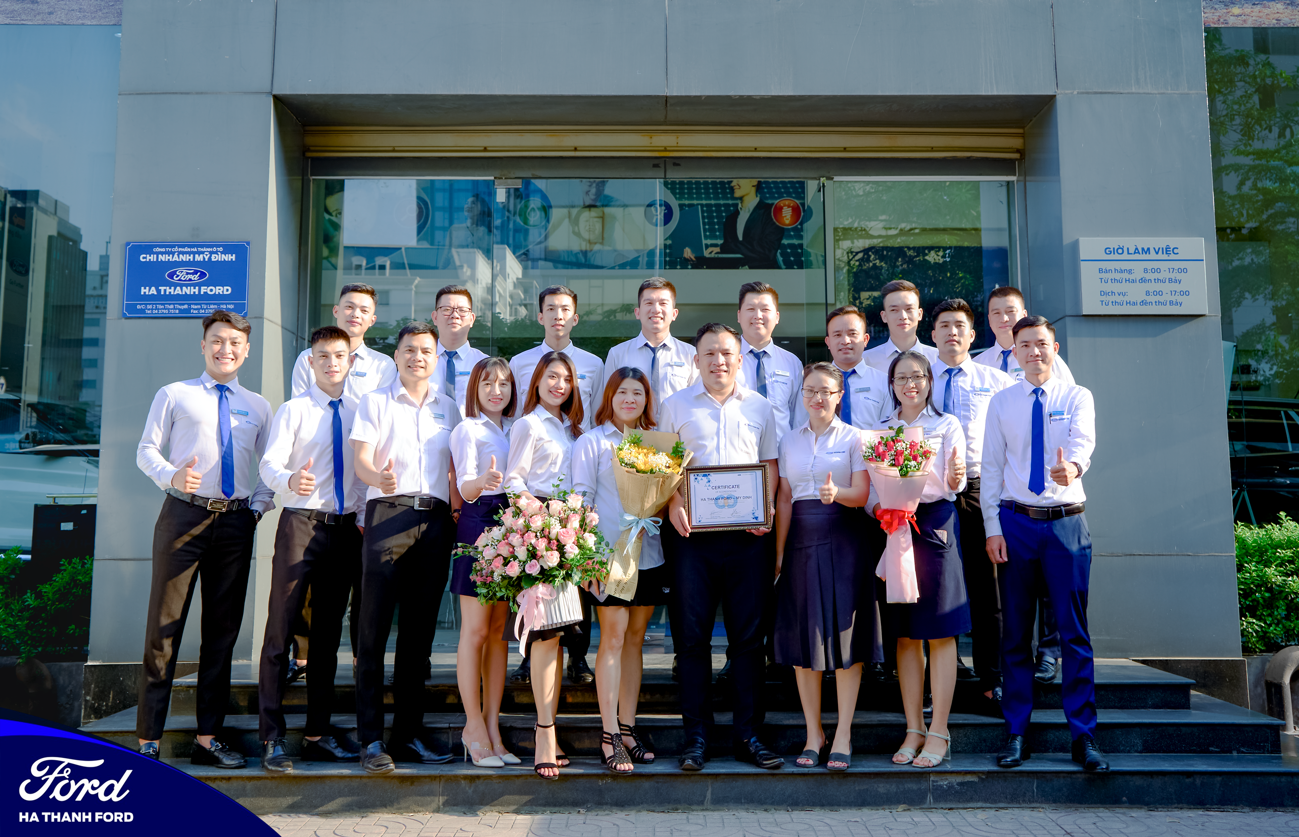 Hà Thành Ford – Chi nhánh Mỹ Đình vinh dự được trao chứng nhận đạt chuẩn quy trình FGE của Ford Việt Nam
