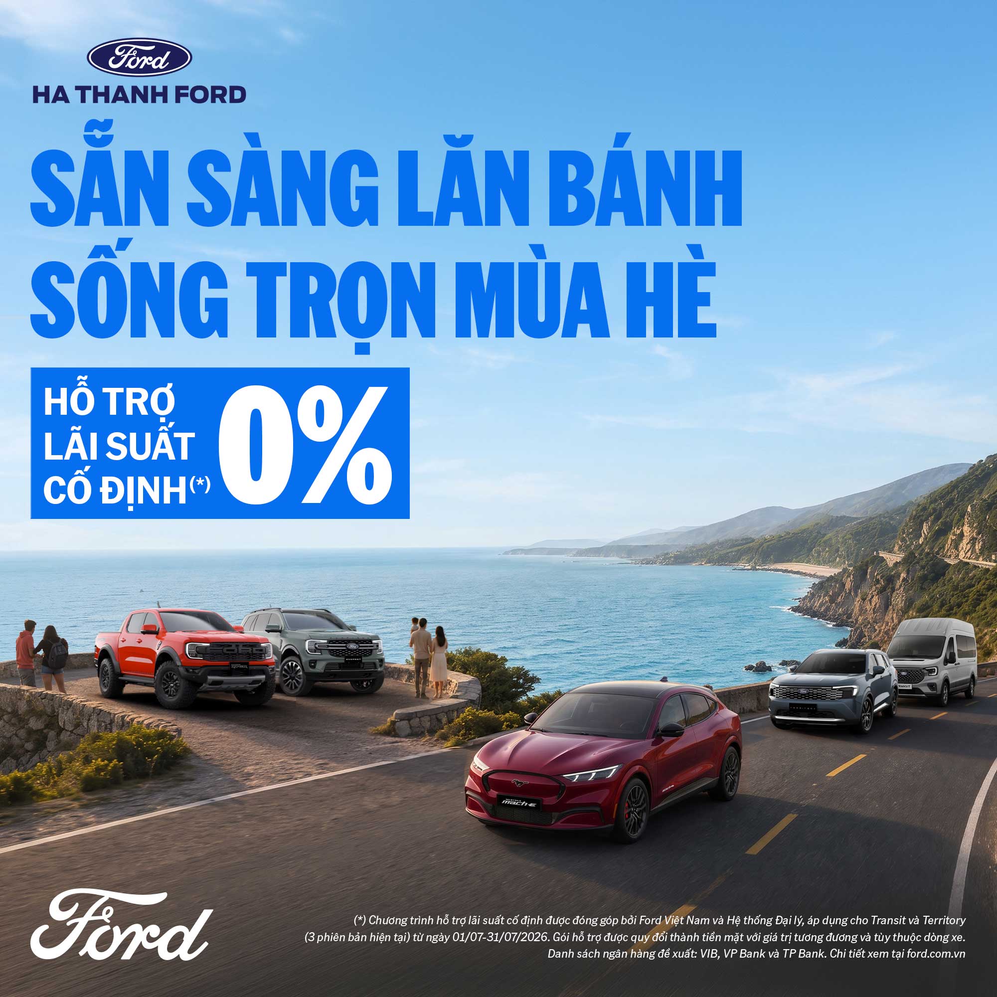 Khuyến Mãi Xe Ford Tháng 7/2026: “Sẵn Sàng Lăn Bánh, Sống Trọn Mùa Hè”
