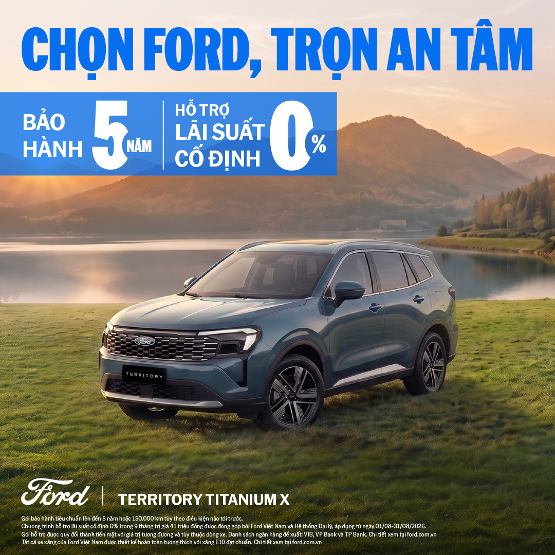 Khuyến mãi xe Ford tháng 8/2026 Khuyến mãi xe Ford tháng 8/2026