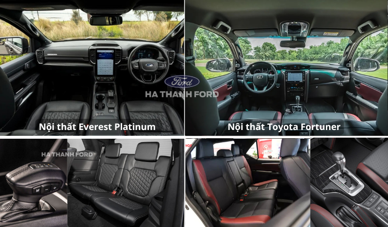 So Sánh Ford Everest và Fortuner về nội thất So Sánh Ford Everest và Fortuner về nội thất