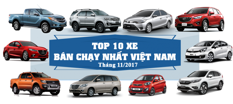 Top 10 xe bán chạy nhất tháng 11/2017 – Nhiều xe không còn để bán !