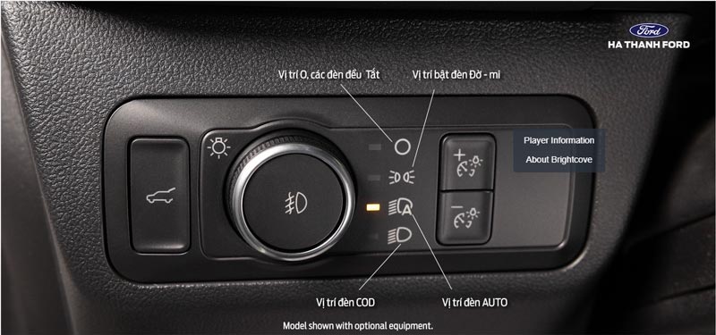 Hướng dẫn sử dụng đèn xe Ford Ranger