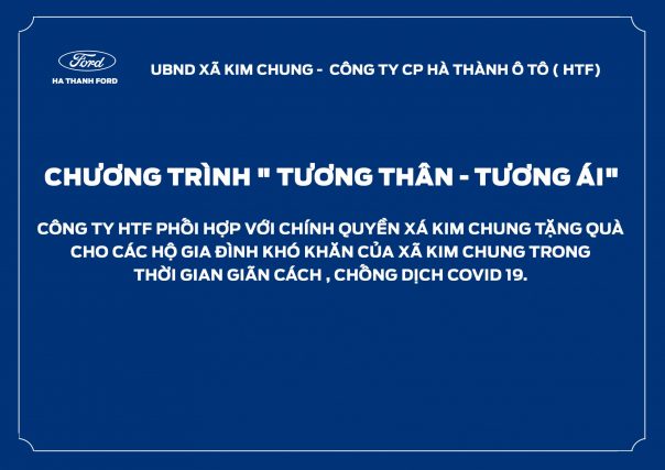 HÀ THÀNH FORD TRAO TẶNG 100 PHẦN QUÀ ĐẾN CÁC HỘ NGHÈO XÃ KIM CHUNG